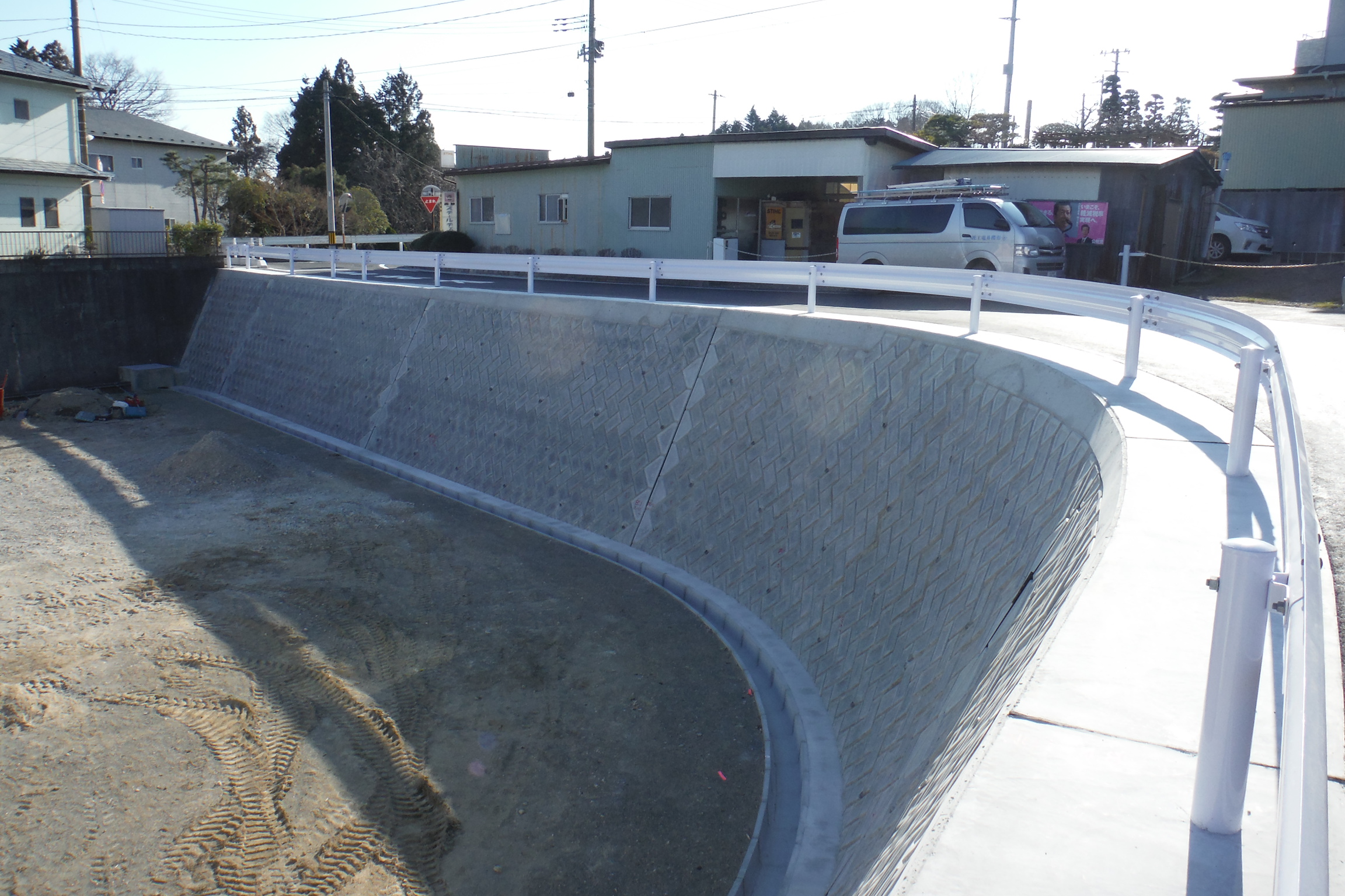 町道神谷沢11号線の道路改良工事完成