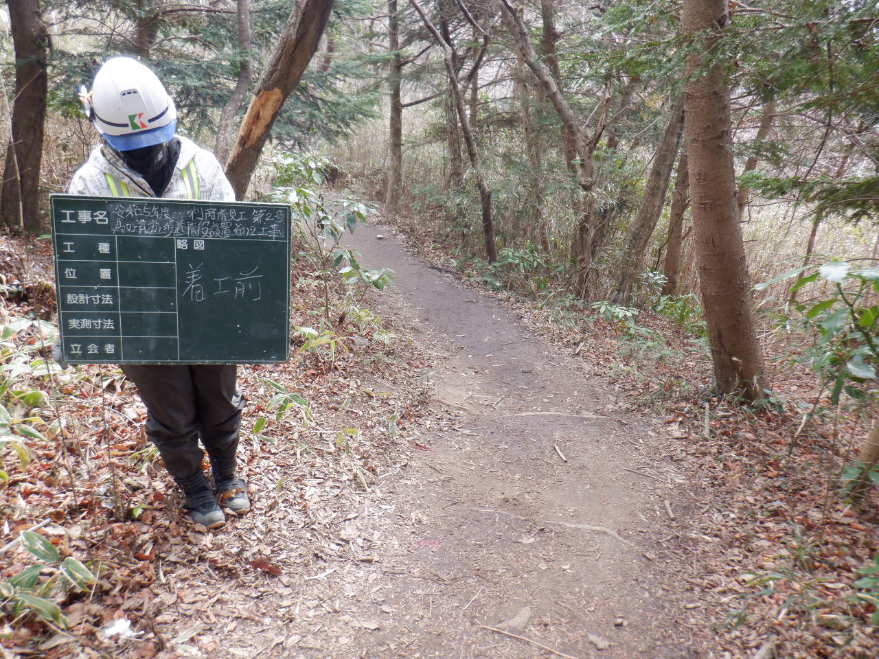 施工前 — 未整備の山道